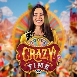 Crazy Time slot logo by Evolution at Magicspins CasinoCrazy Time