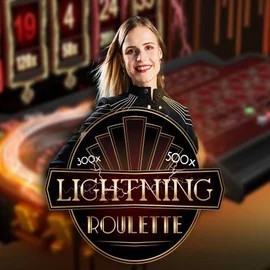Lightning Roulette online game logo by Evolution on magicspins.eu.com