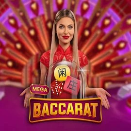 Mega Baccarat slot logo by Pragmatic Play at Magicspins Casino