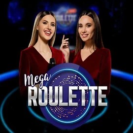 Mega Roulette online game logo by Pragmatic Play on magicspins.eu.com