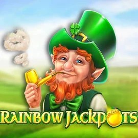 Rainbow Jackpots logo by Red Tiger Gaming at Magicspins Casino