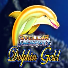 Dolphin Gold with Stellar Jackpots slot visual from Lightning Box Game available on magicspins.eu.com